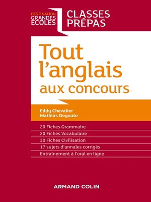 cover image of Tout l'anglais aux concours